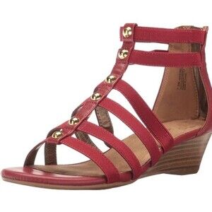 Aerosoles Heelrest Red Combo Gladiator Sandals Size 7.5